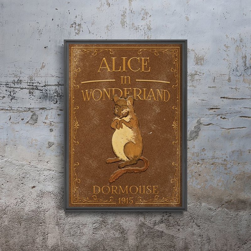 Wall art Alice in Wonderland Dormouse