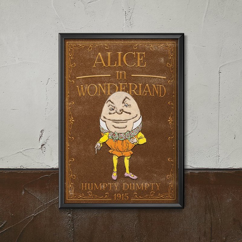 Wall art Alice in Wonderland Humpty Dumpty