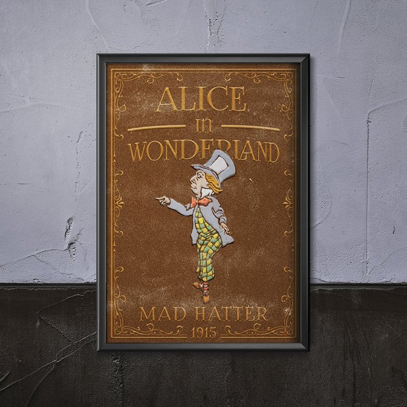 Wall art Alice in Wonderland Mad Hatter