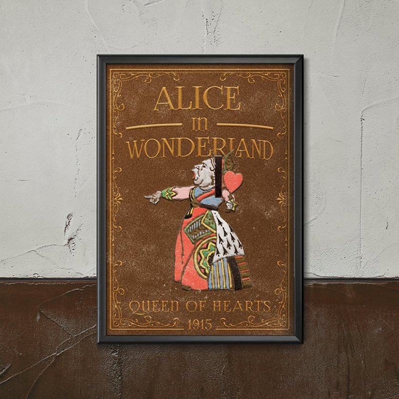 Wall art Alice in Wonderland Queen of Hearts
