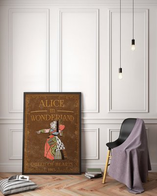 Wall art Alice in Wonderland Queen of Hearts