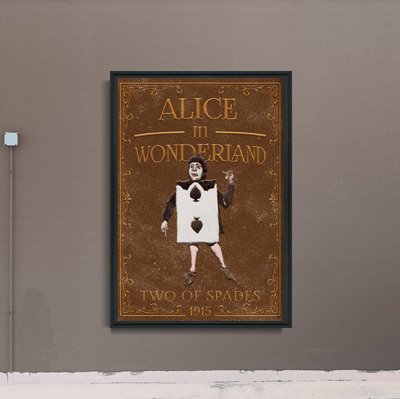 Wall art Alice in Wonderland Two of Spades
