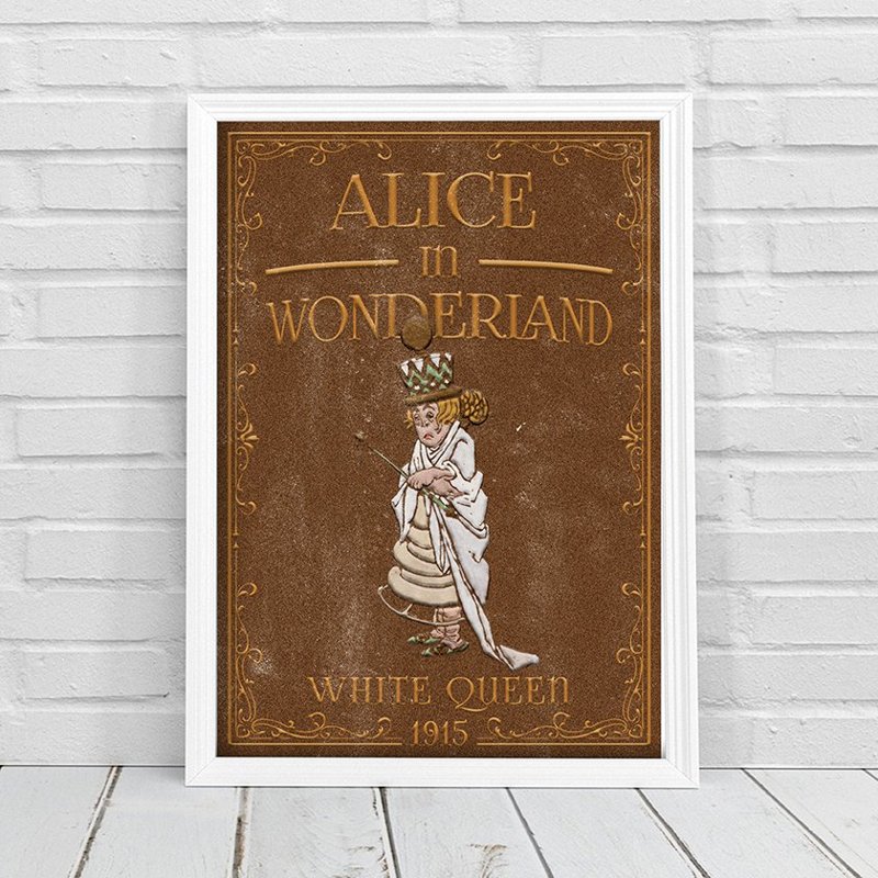 Wall art Alice in Wonderland White Queen