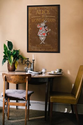 Wall art Alice in Wonderland White Rabbit with Heralds Costme