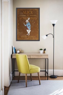 Wall art Alice in Wonderland White Rabbit