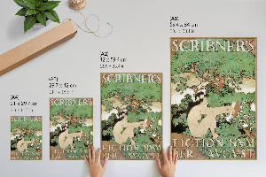 Art print Poster with a naked woman