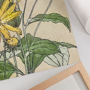 Wall print featuring sunflowers