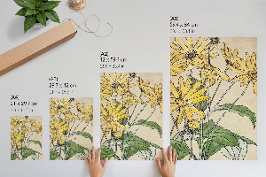 Wall print featuring sunflowers