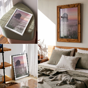 Art print A tree in the meadow