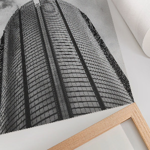 Art print depicting urban architecture