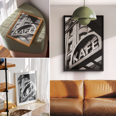 Decorative poster City cafe