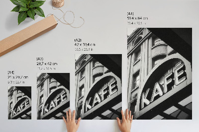Decorative poster City cafe