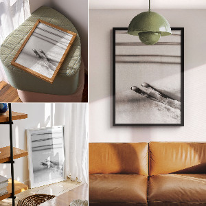 Art print Skis on the snow