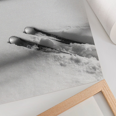 Art print Skis on the snow