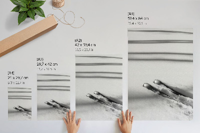 Art print Skis on the snow