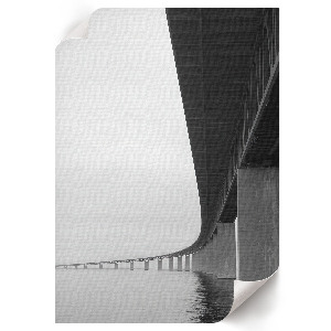 Poster depicting a bridge over water