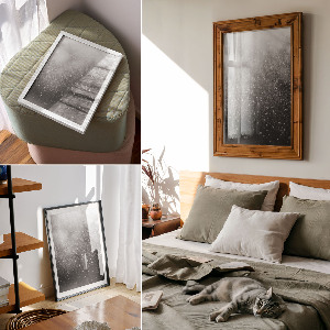 Luminous glitter wall art