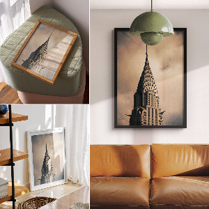 Wall print featuring a building's architecture
