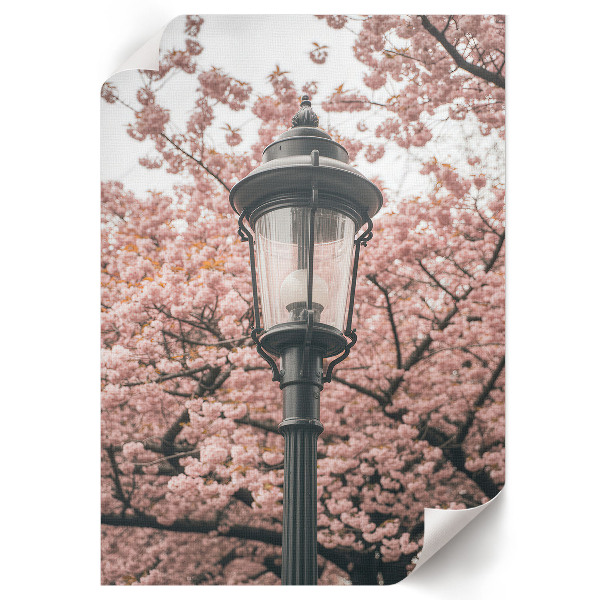 Poster with a spring lantern design