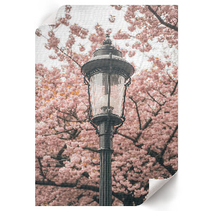 Poster with a spring lantern design