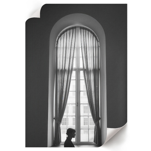 Decorative poster featuring a vintage window