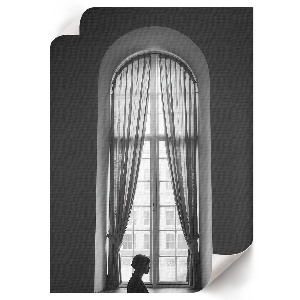 Decorative poster featuring a vintage window