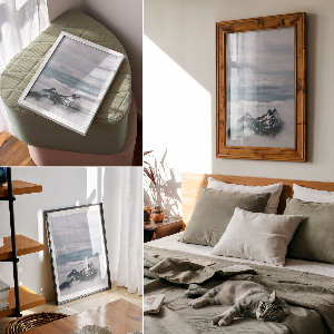 Wall art featuring a mountain panorama