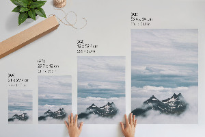 Wall art featuring a mountain panorama