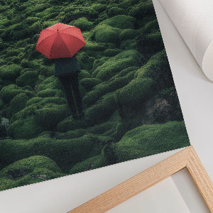 Decorative poster featuring a green landscape