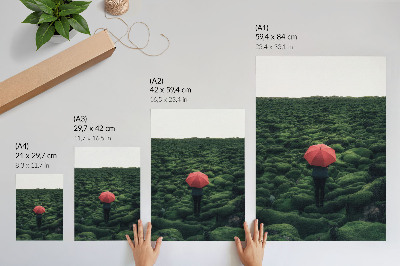 Decorative poster Green landscape