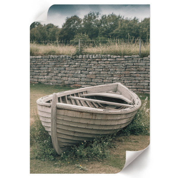 Wall print titled "Old Boat"