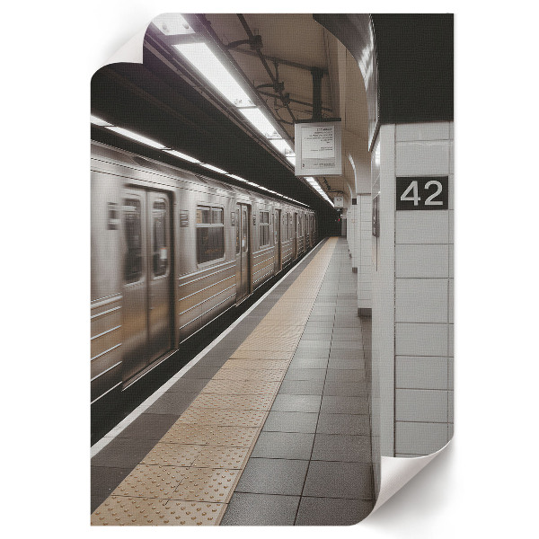 Wall print of a metro station