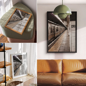 Wall print Metro station