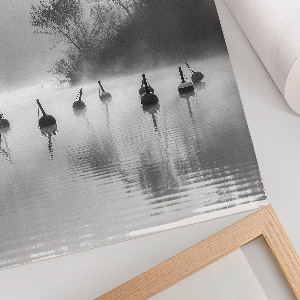 Art print depicting a foggy landscape