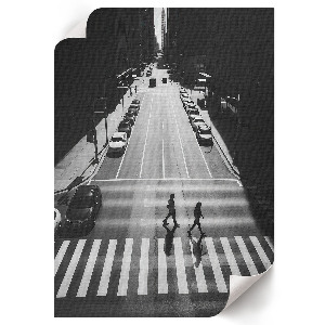 Black and white city wall print
