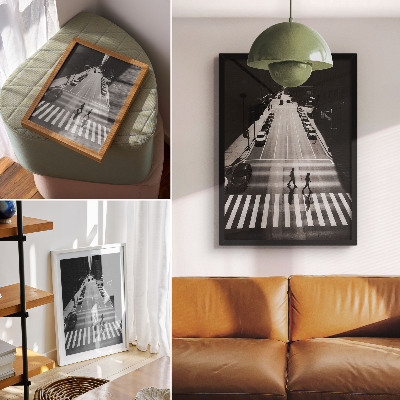 Wall print Black and white city