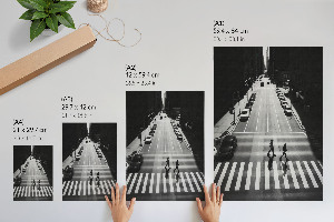 Wall print Black and white city