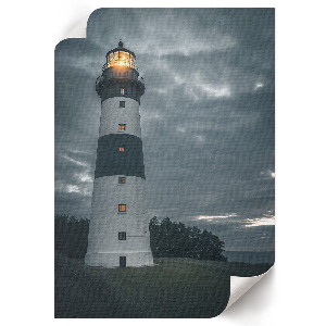 Decorative poster featuring a lighthouse