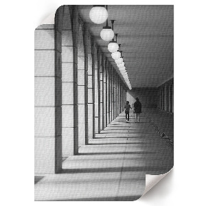 Wall print showing a building corridor