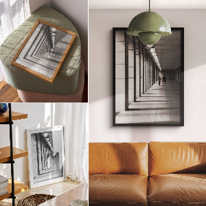 Wall print The building's corridor