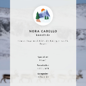 Decorative poster with a reindeer in the mountains