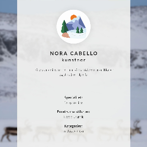 Decorative poster Reindeer in the mountains