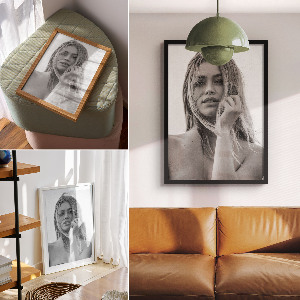 Black and white wall art titled 