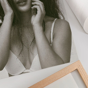 Wall print featuring an elegant portrait