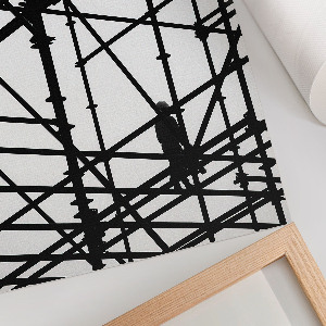 Decorative poster Construction scaffolding