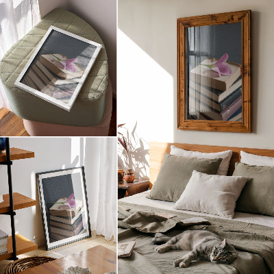 Wall art Flower and books