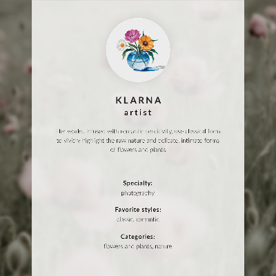 Decorative poster Flowers in hand