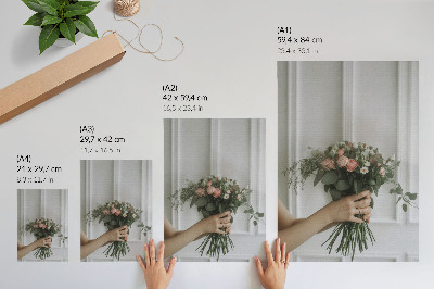 Decorative poster Flowers in hand