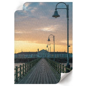 Poster depicting a wooden jetty