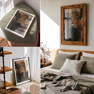 Wall print featuring a portrait of an animal
